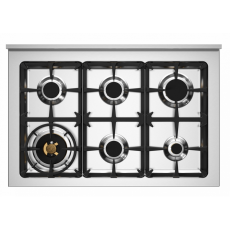 BERTAZZONI PRO9 6L 1E GI T Κουζινα Ηλεκτρική με Εστίες Αερίου 90cm Κίτρινο
